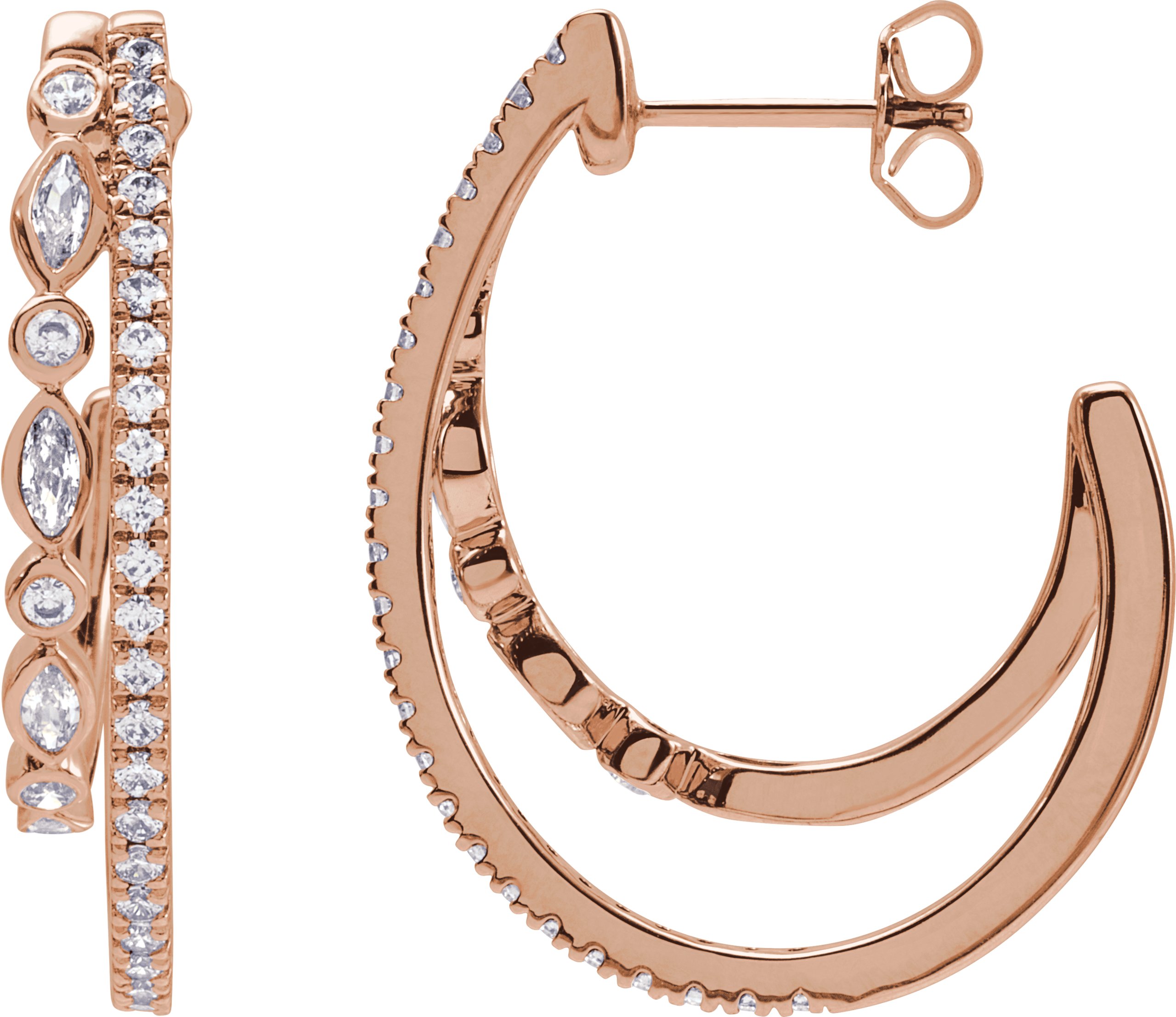 Accented Hoop Earrings
