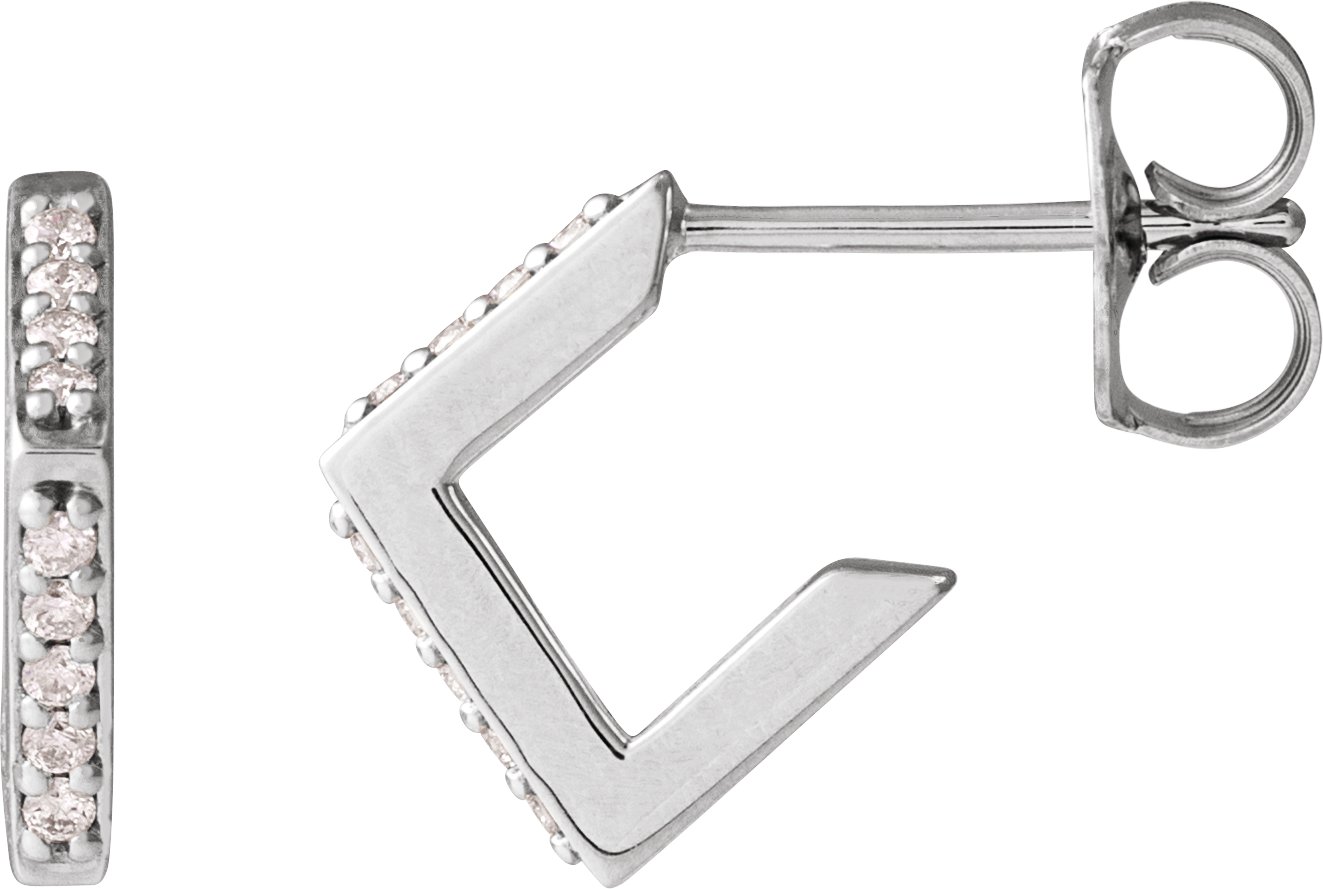 Accented Geometric Hoop Earrings