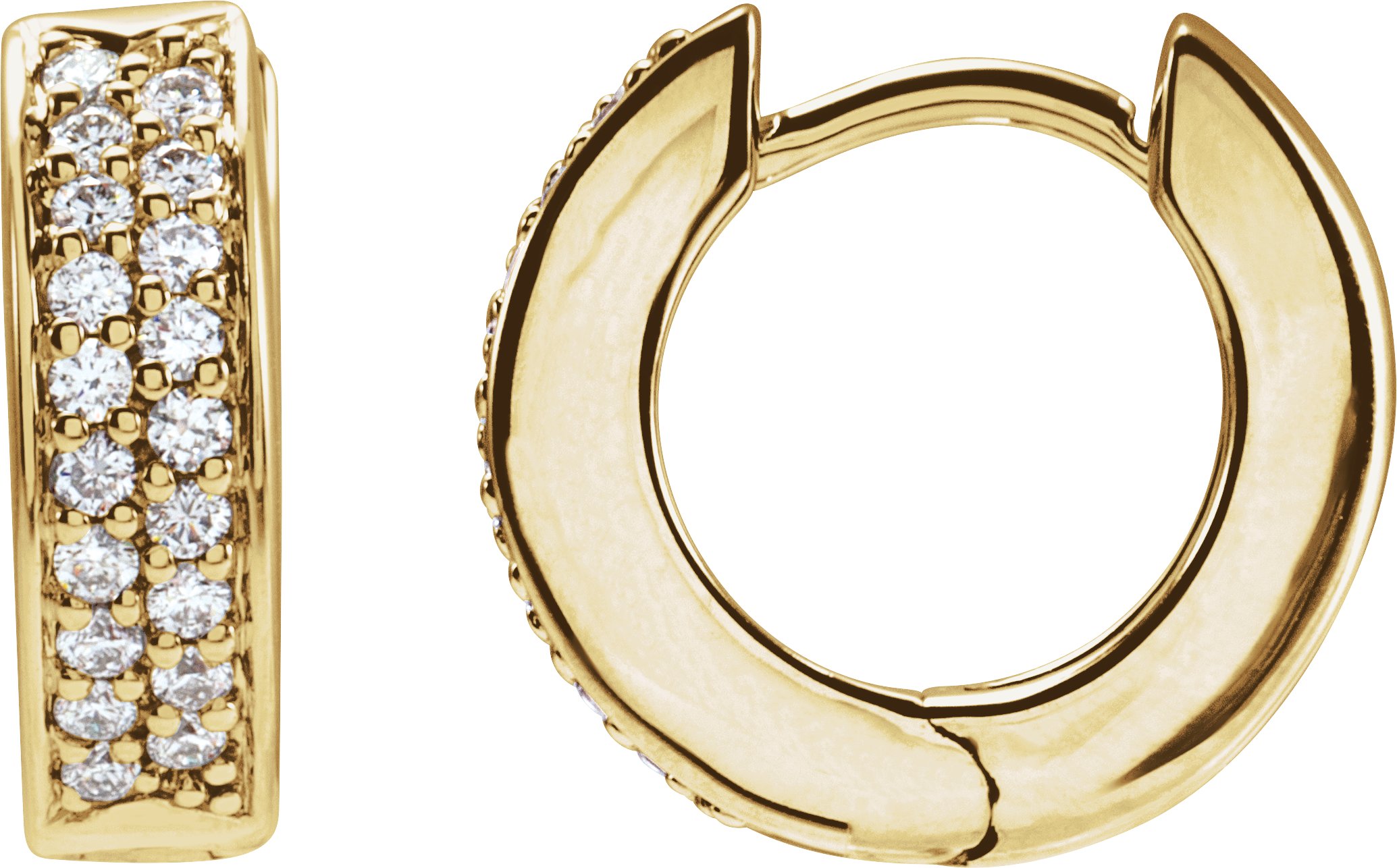 Accented Hinged Hoop Earrings
