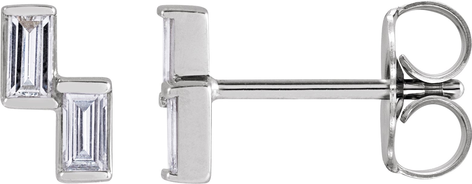 Two-Stone Stud Earrings