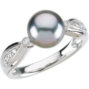 Accented Pearl Ring
