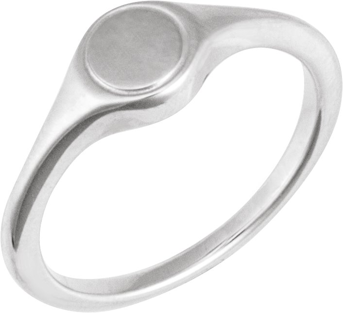 Engravable Round Signet Ring