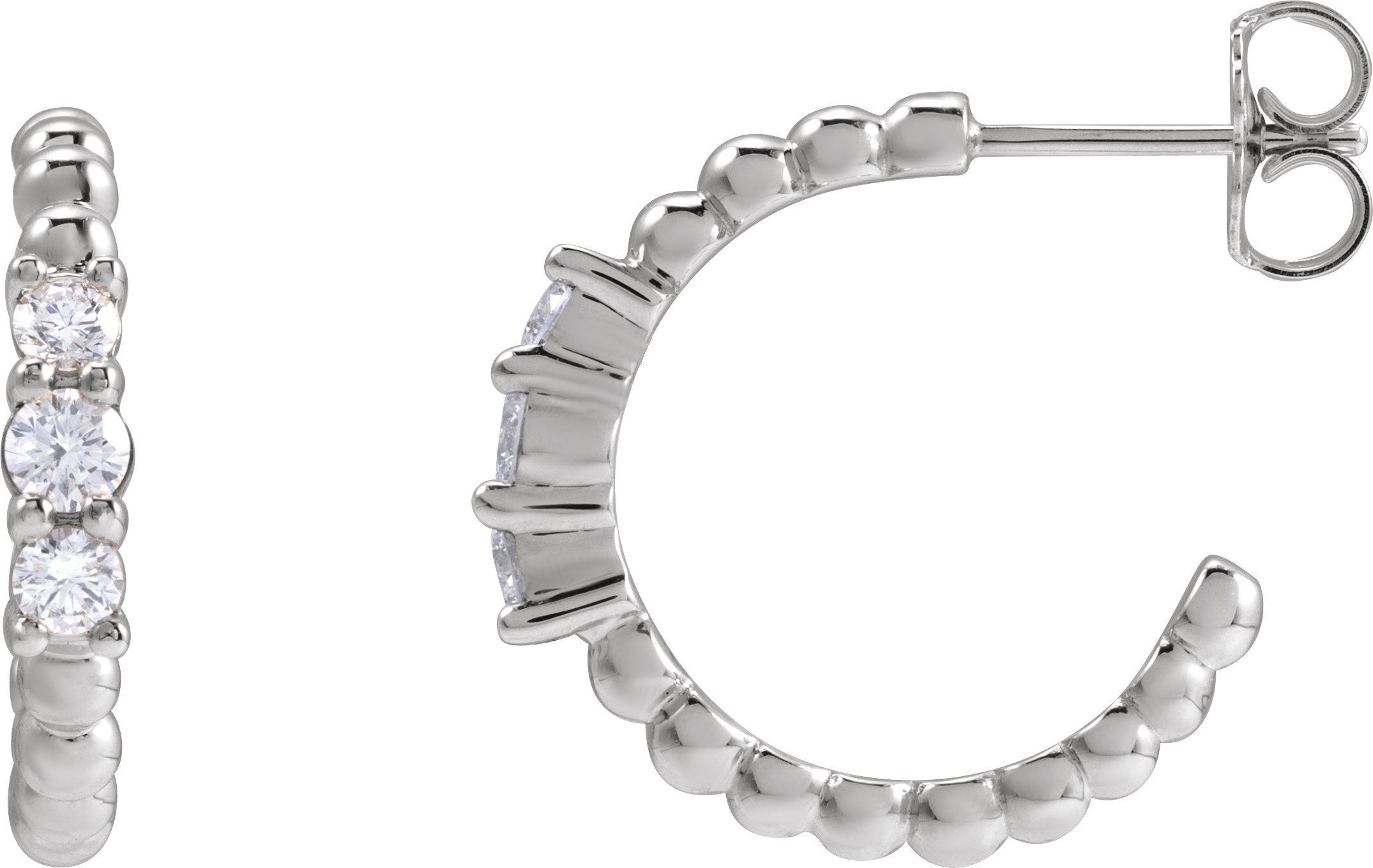 Accented Beaded Hoop Earrings