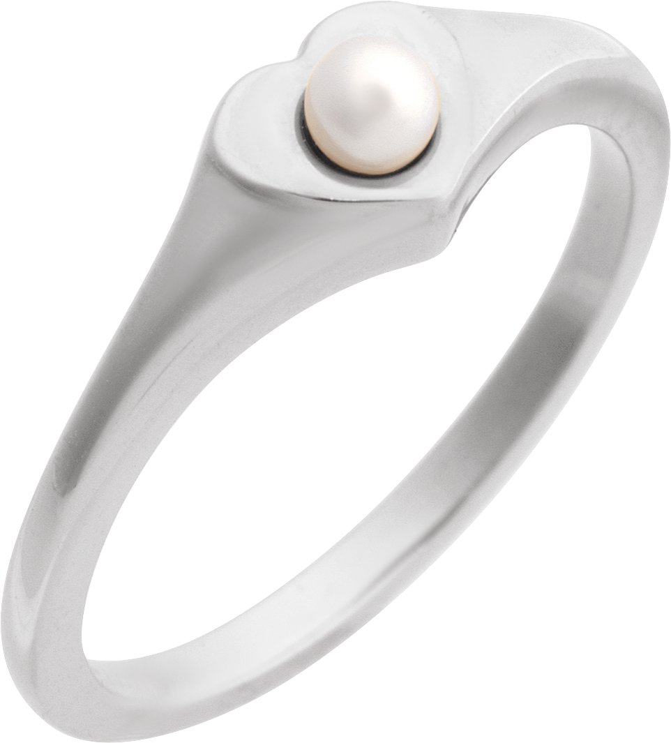 Pearl Heart Ring