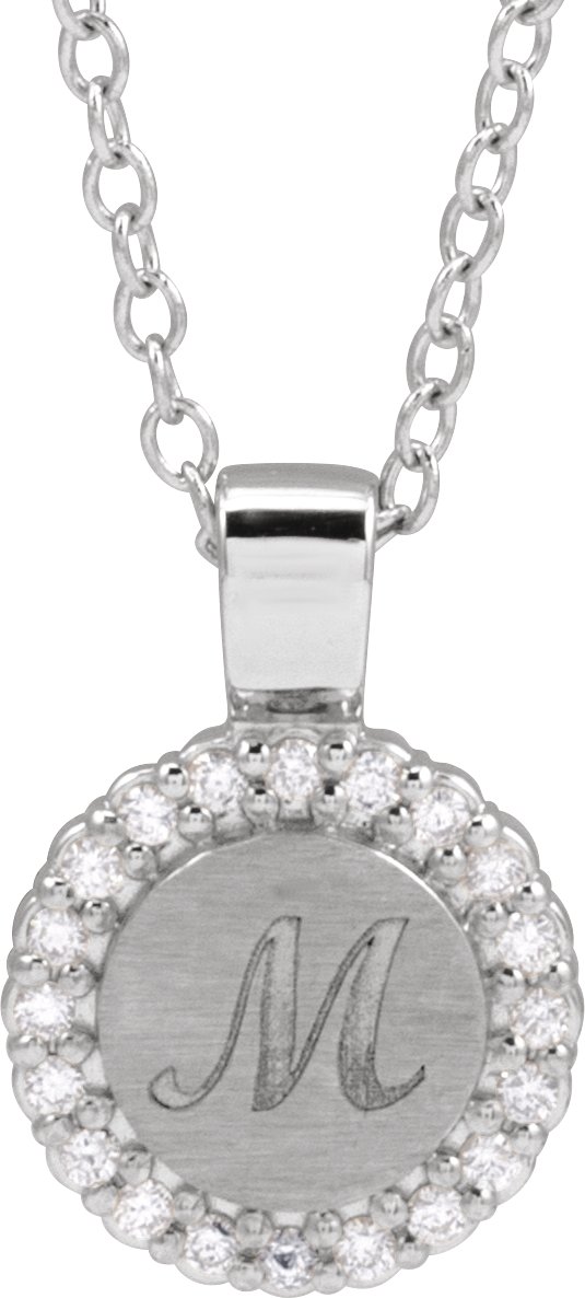 Engravable Accented Necklace or Pendant