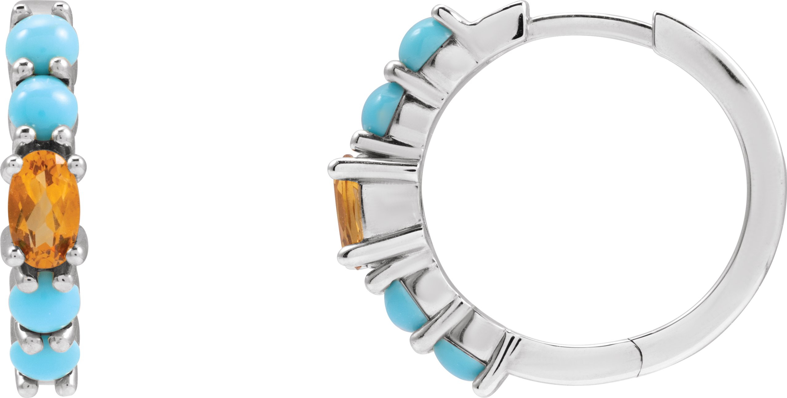 Accented Hoop Earrings