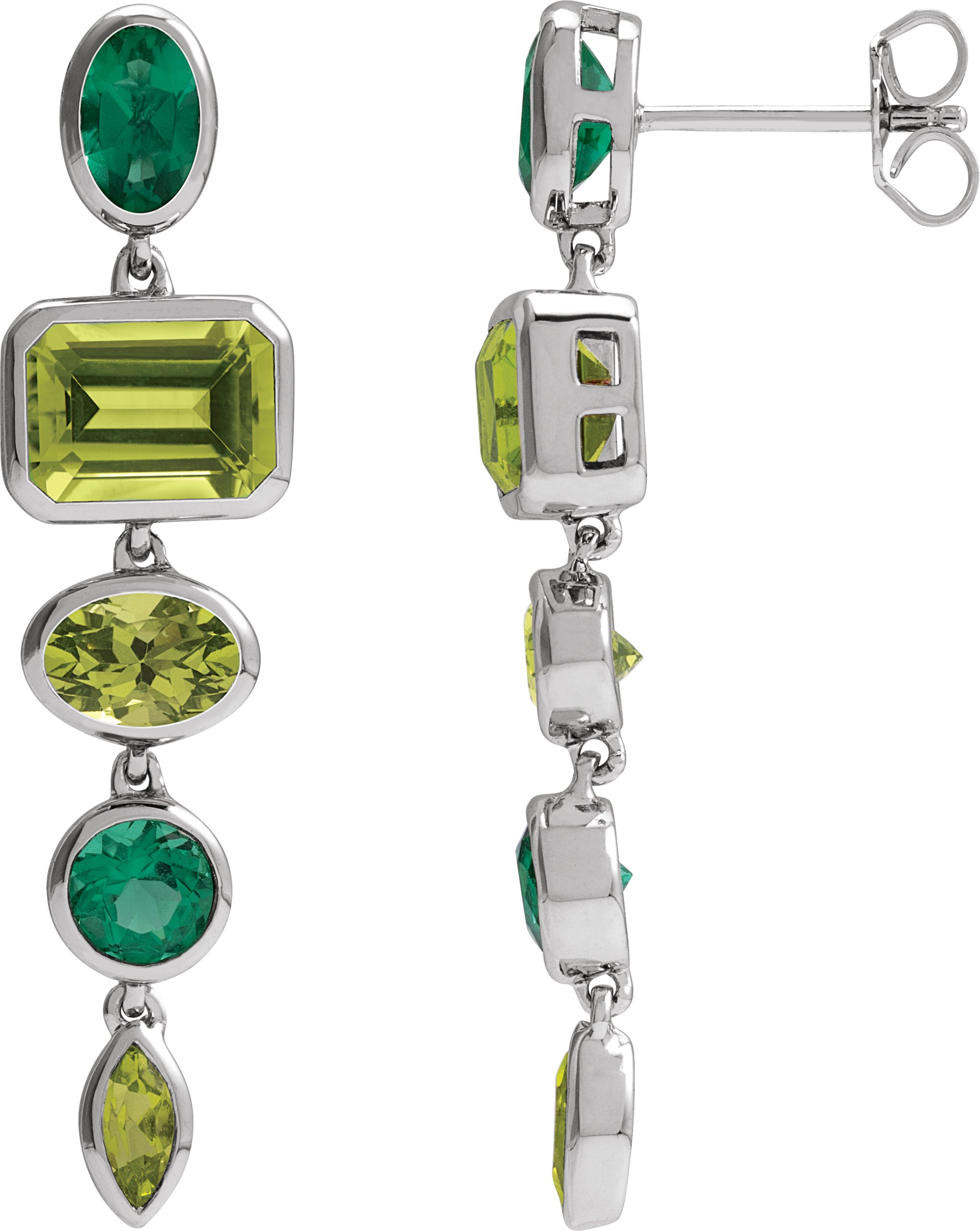 Multi-Stone Dangle Earrings