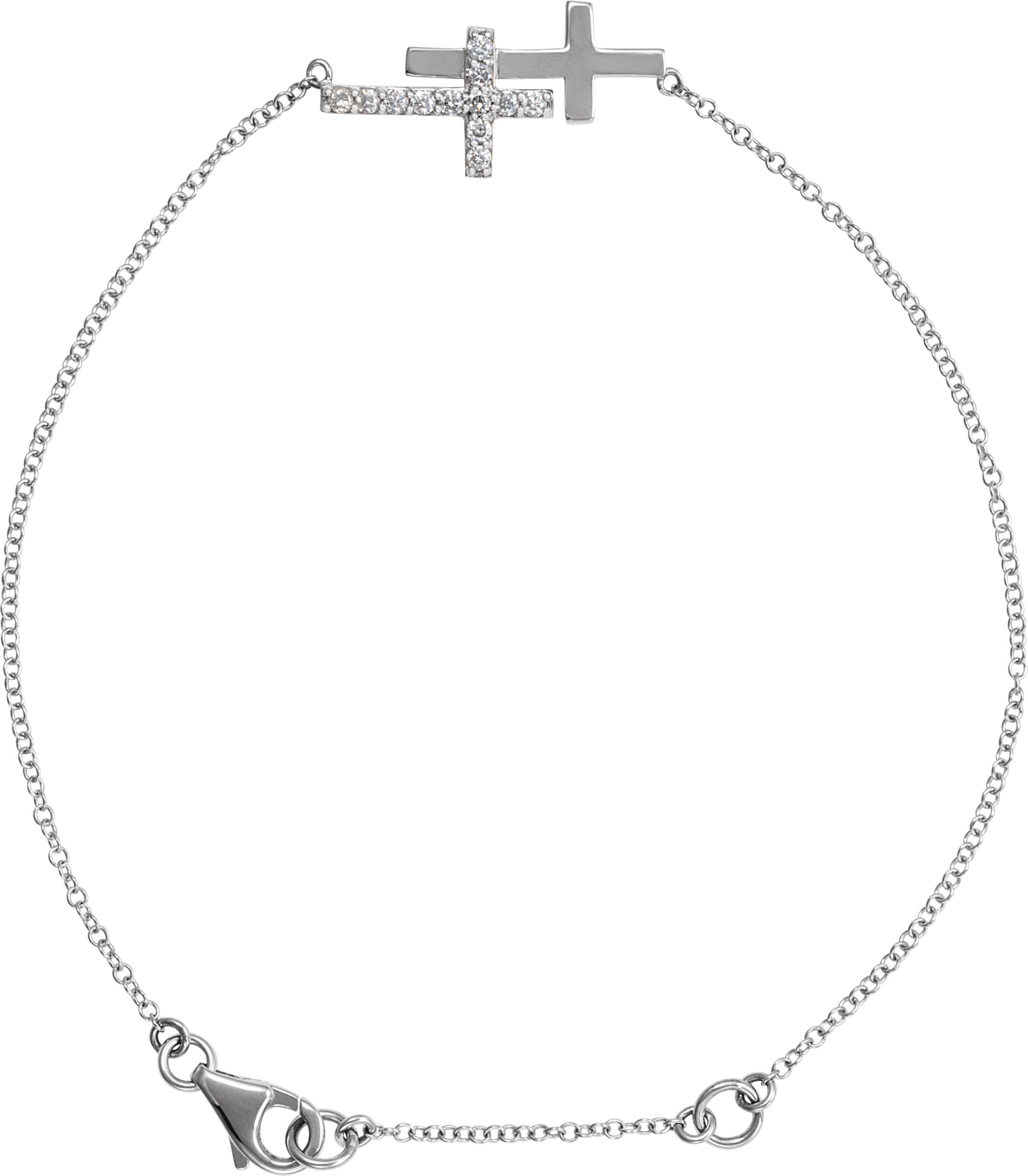 Sideways Cross Bracelet