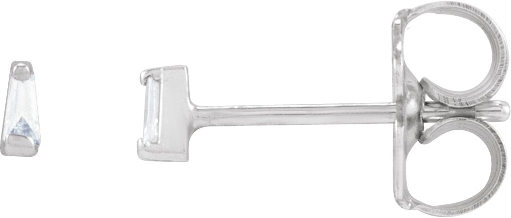 Tapered Baguette Channel-Set Stud Earrings