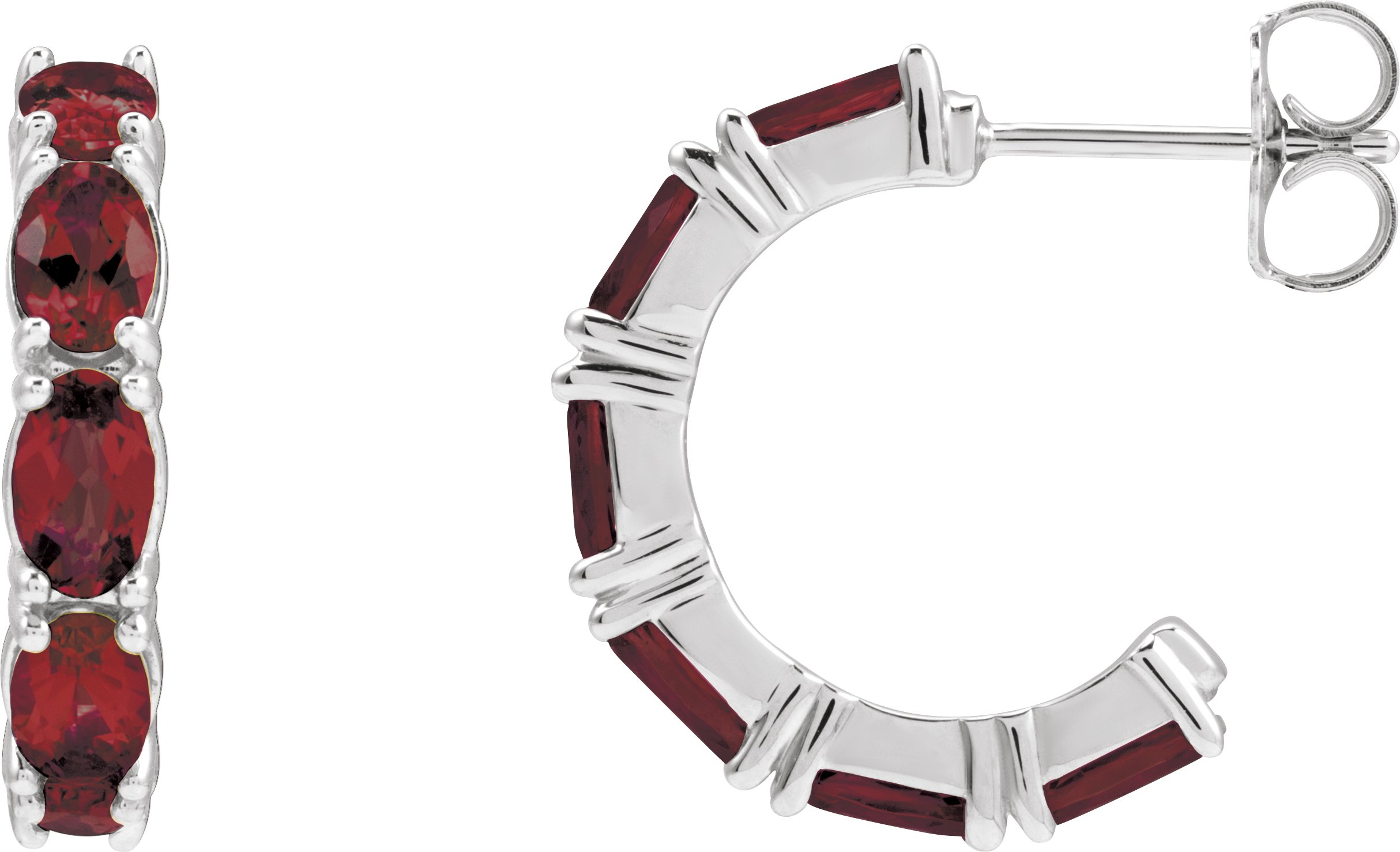 Accented Hoop Earrings