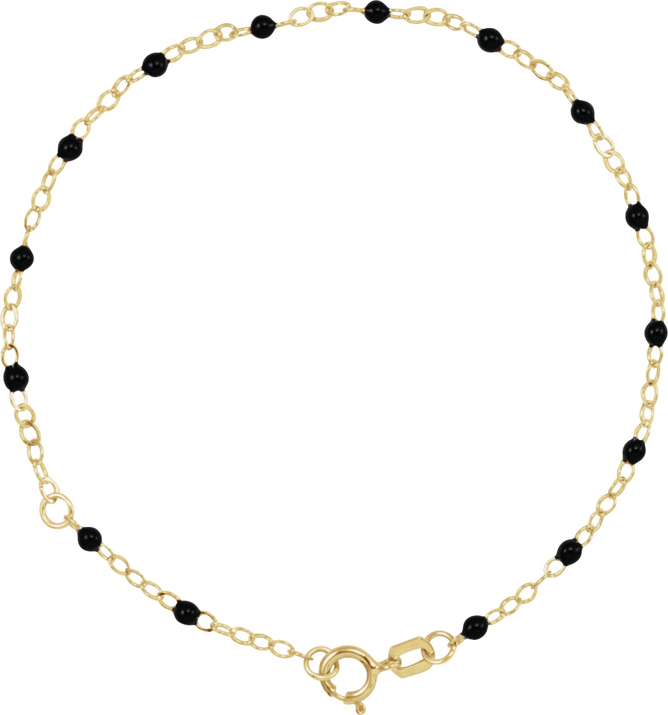 2 mm Enamel Bead Adjustable Chain