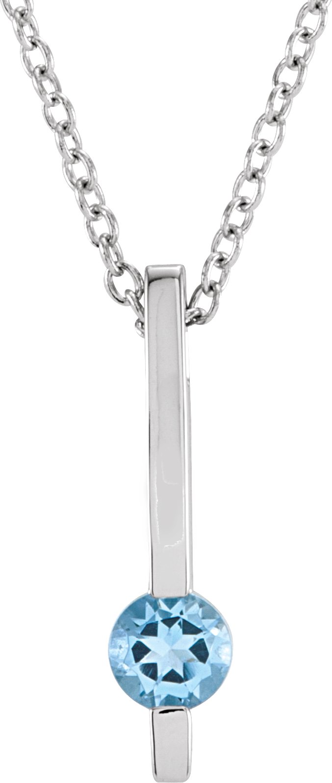 Accented Bar Necklace or Pendant