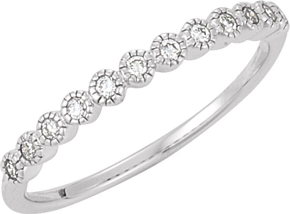 Milgrain Bezel-Set Anniversary Band
