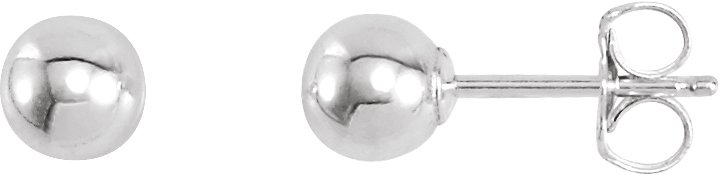 Bright Finish Ball Earrings
