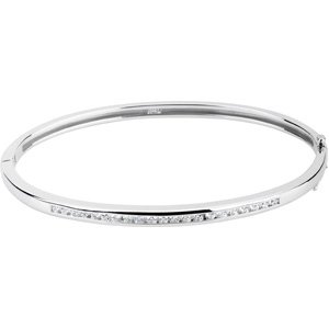 Accented Hinged Bangle Bracelet