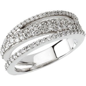 Accented Criss-Cross Ring