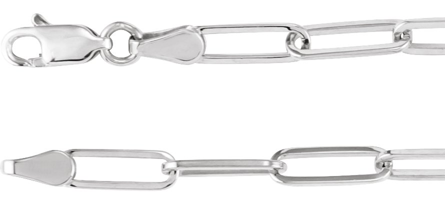 3.85 mm Paperclip-Style Chain
