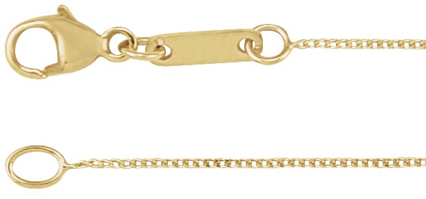 .8 mm Diamond-Cut Curb Chain