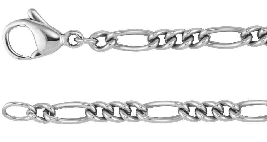 3.6 mm Curbed Figaro Chain
