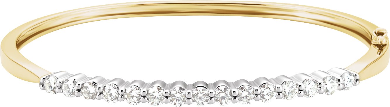 Accented Hinged Bangle Bracelet