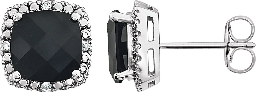 Cushion 4-Prong Halo-Style Earrings