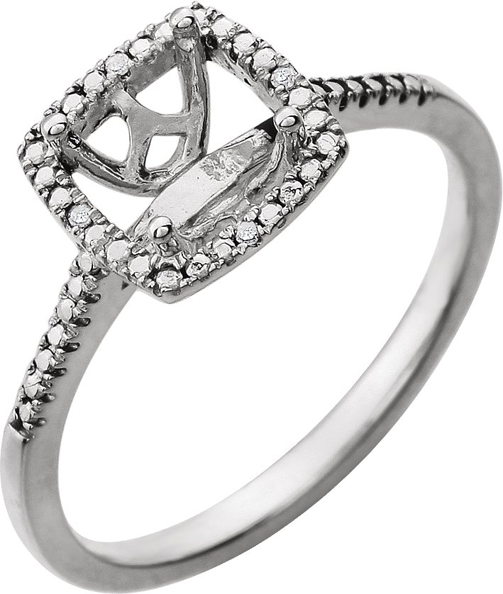 Halo-Style Birthstone Ring 