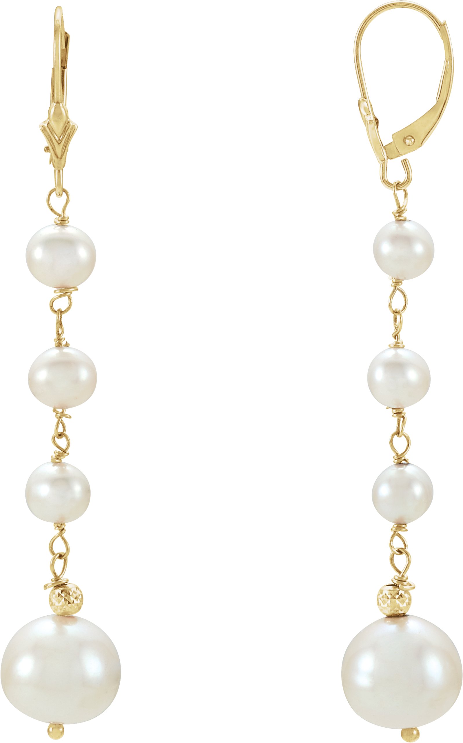 Graduated Pearl Earrings