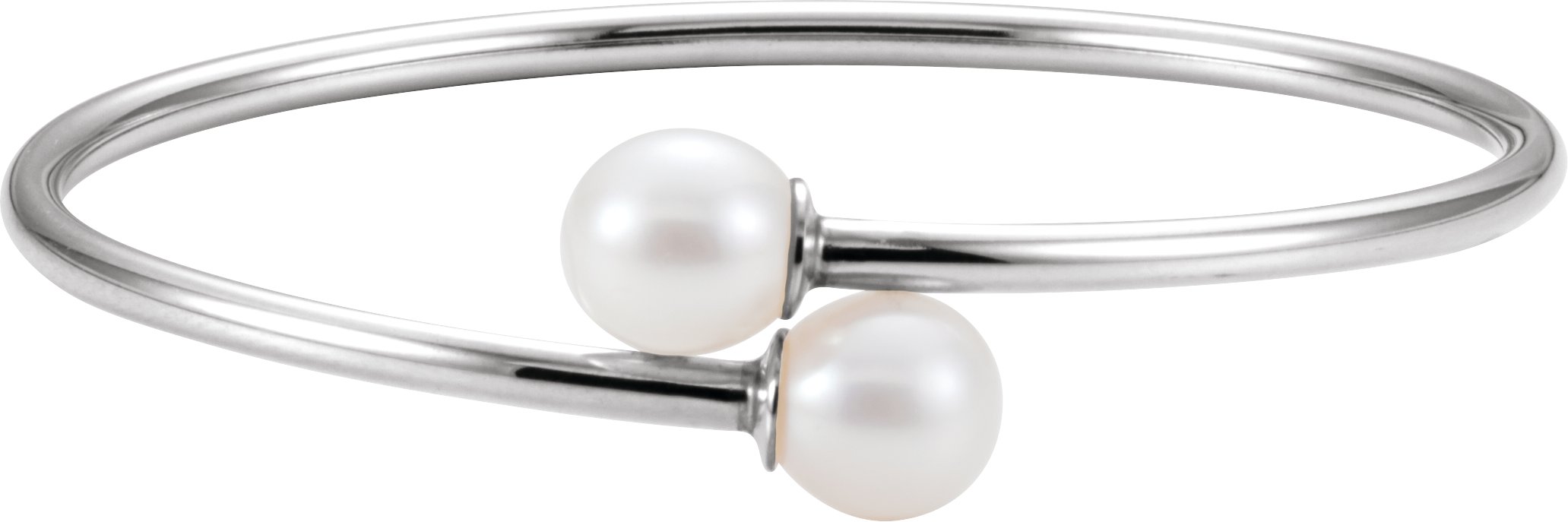 Flexible Pearl Bangle Bracelet