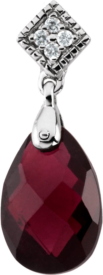 Accented Briolette Necklace or Pendant