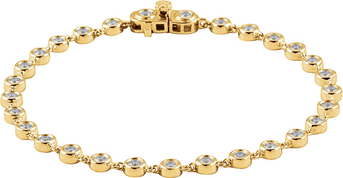 Bezel-Set Line Bracelet