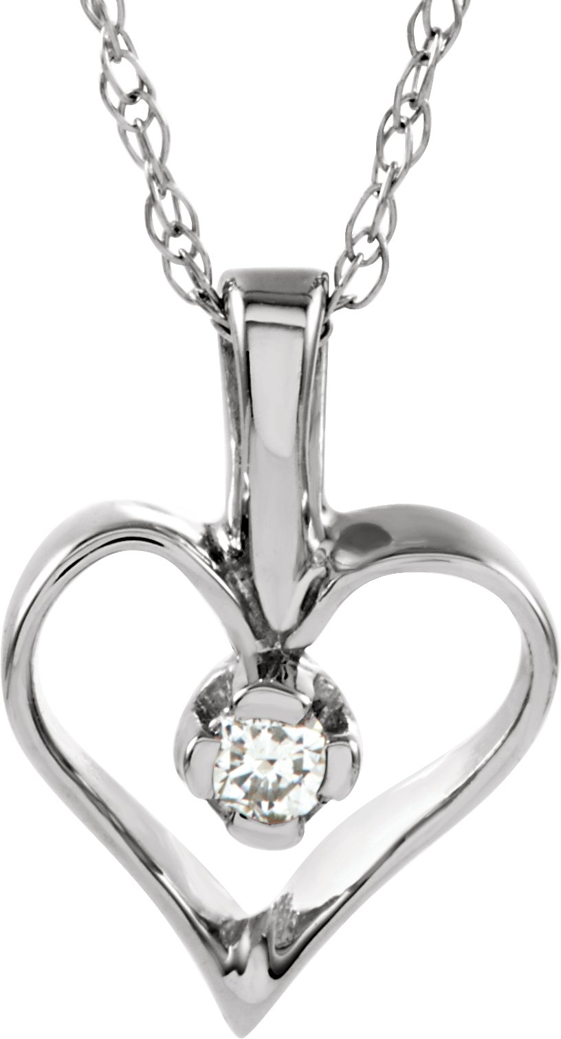 Accented Heart Necklace or Pendant