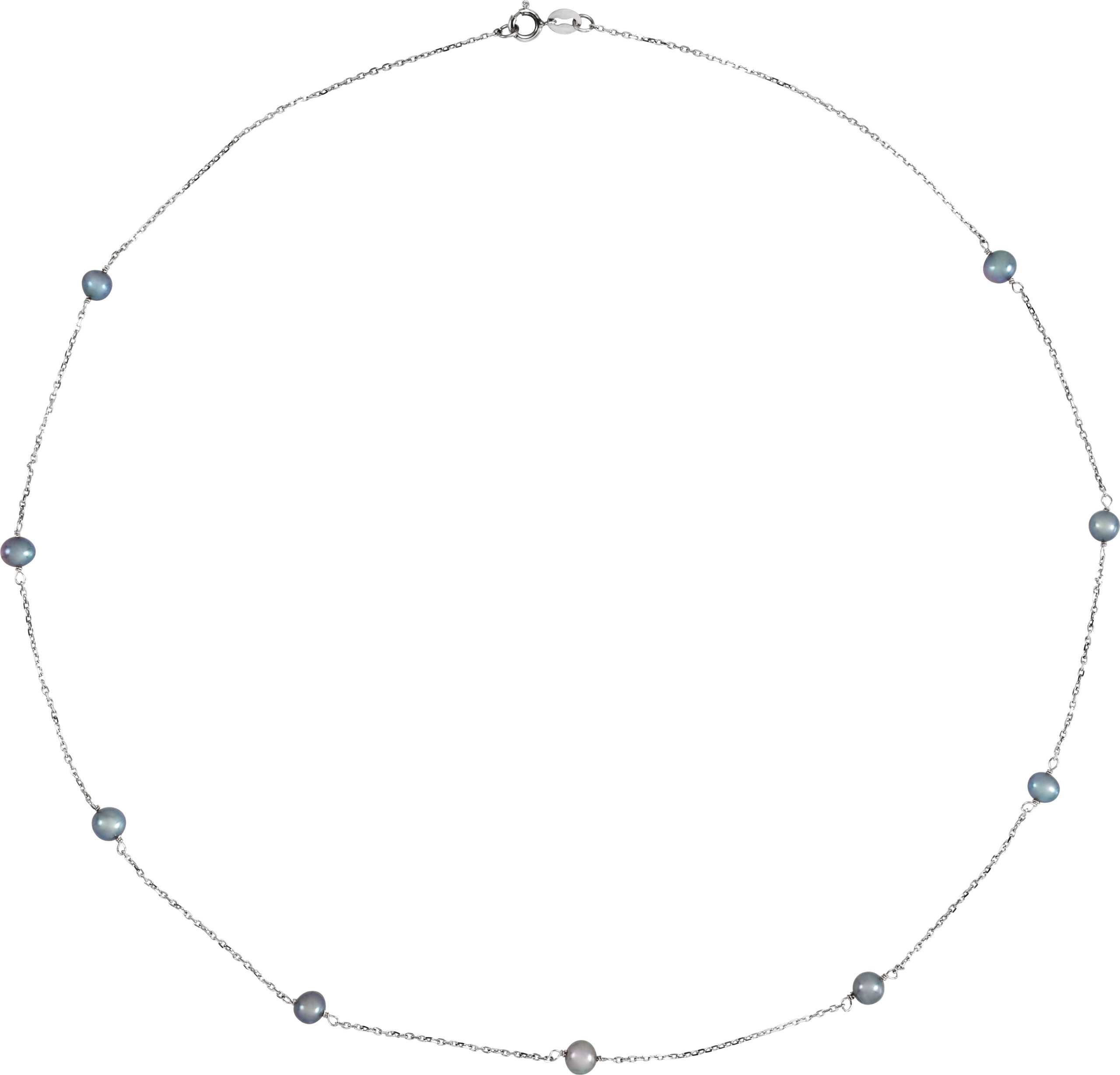 Pearl Station Necklace
