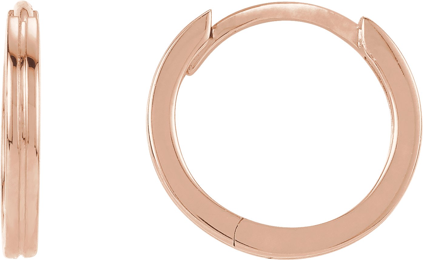 Grooved Huggie Hoop Earrings