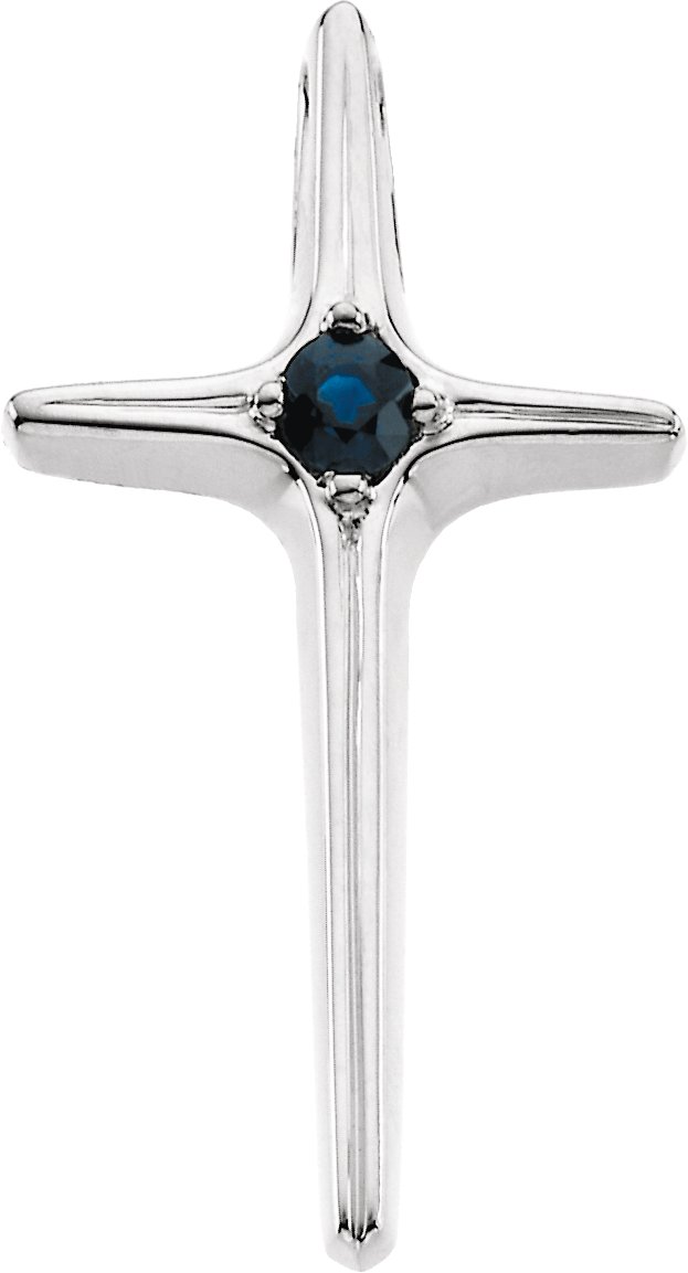 Solitaire Cross Pendant