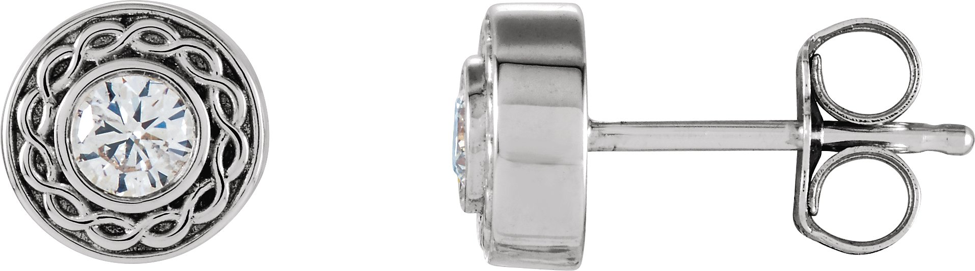 Bezel-Set Earrings