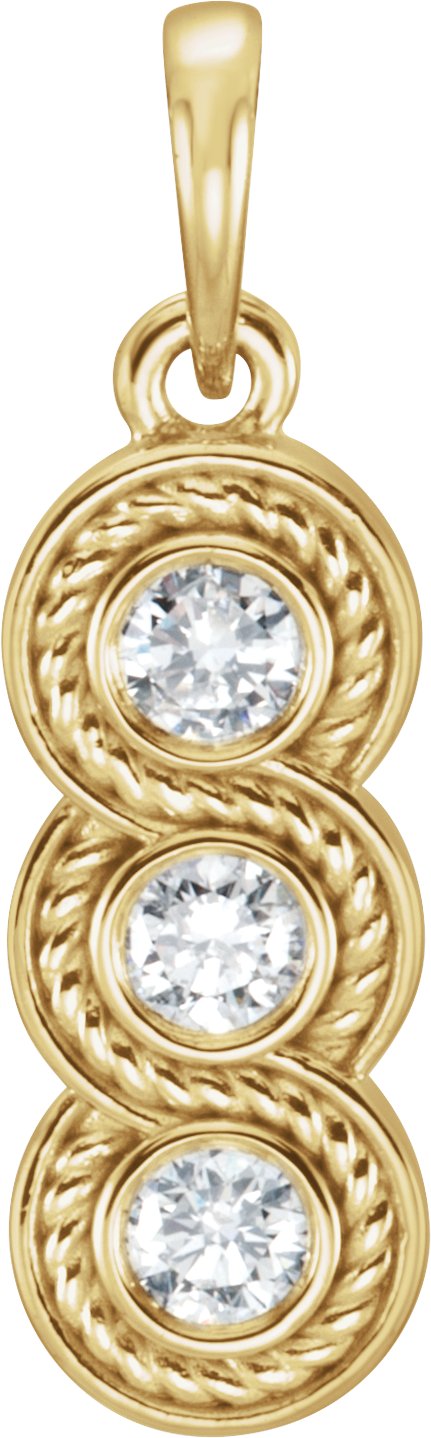 Three-Stone Rope Pendant