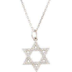 Accented Star of David Necklace or Pendant