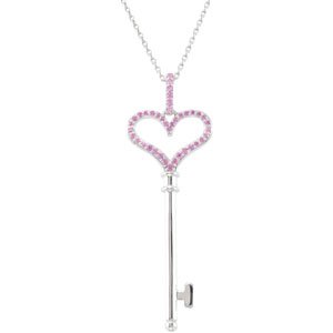 Heart Key Necklace or Pendant
