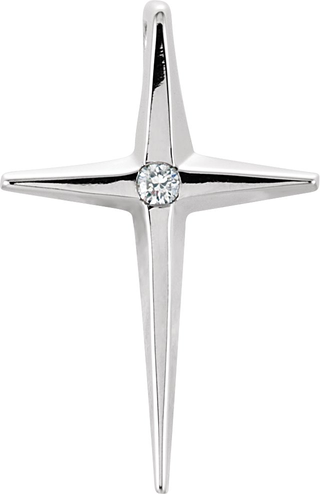 Solitaire Cross Pendant