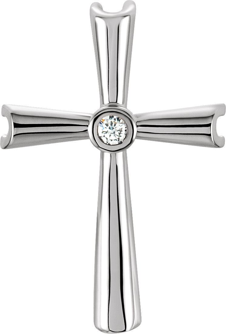 Solitaire Cross Pendant