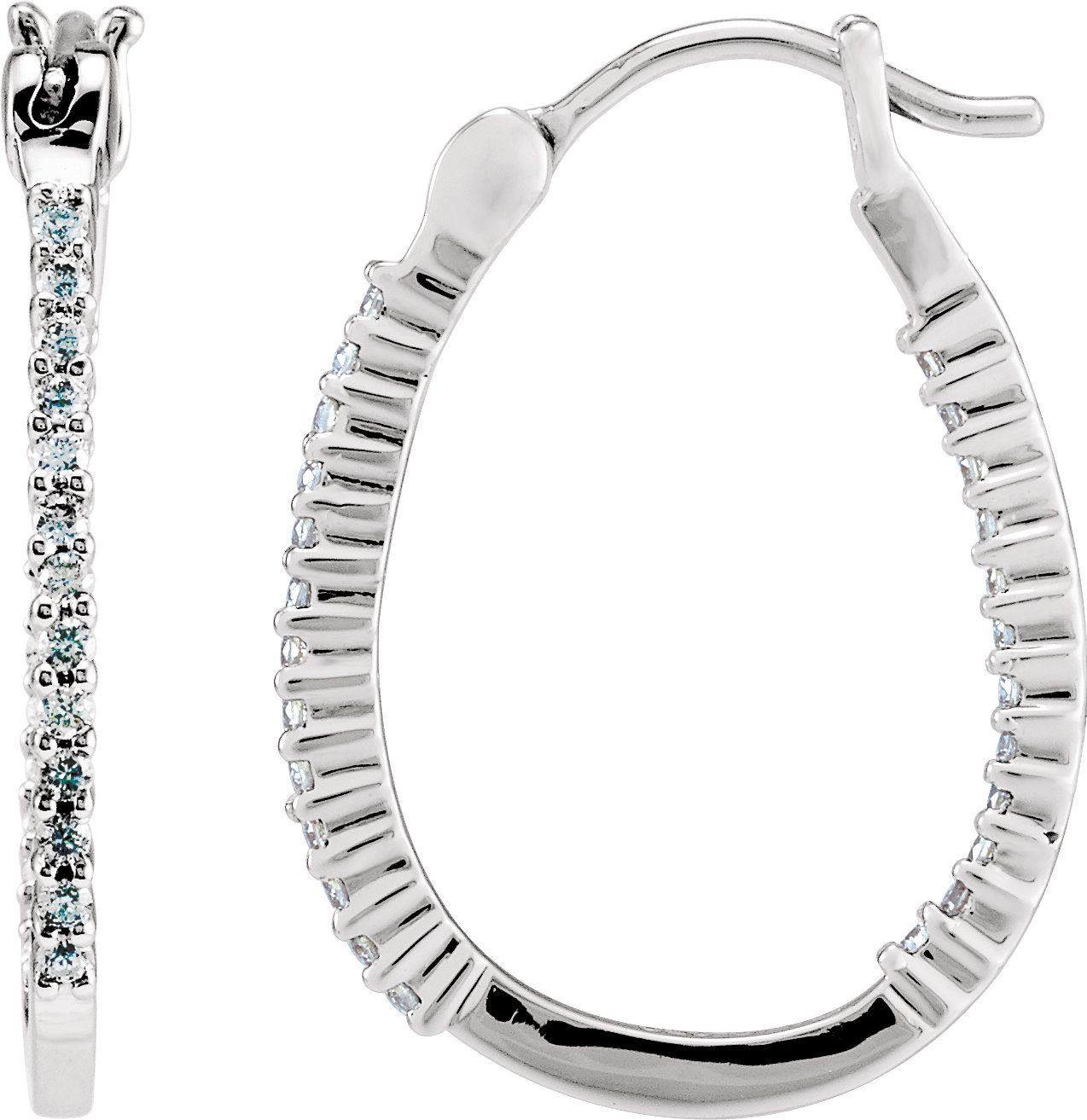 Inside-Outside U-Hoop Earrings