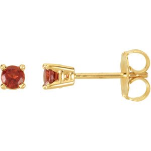 Round 4-Prong Stud Earrings
