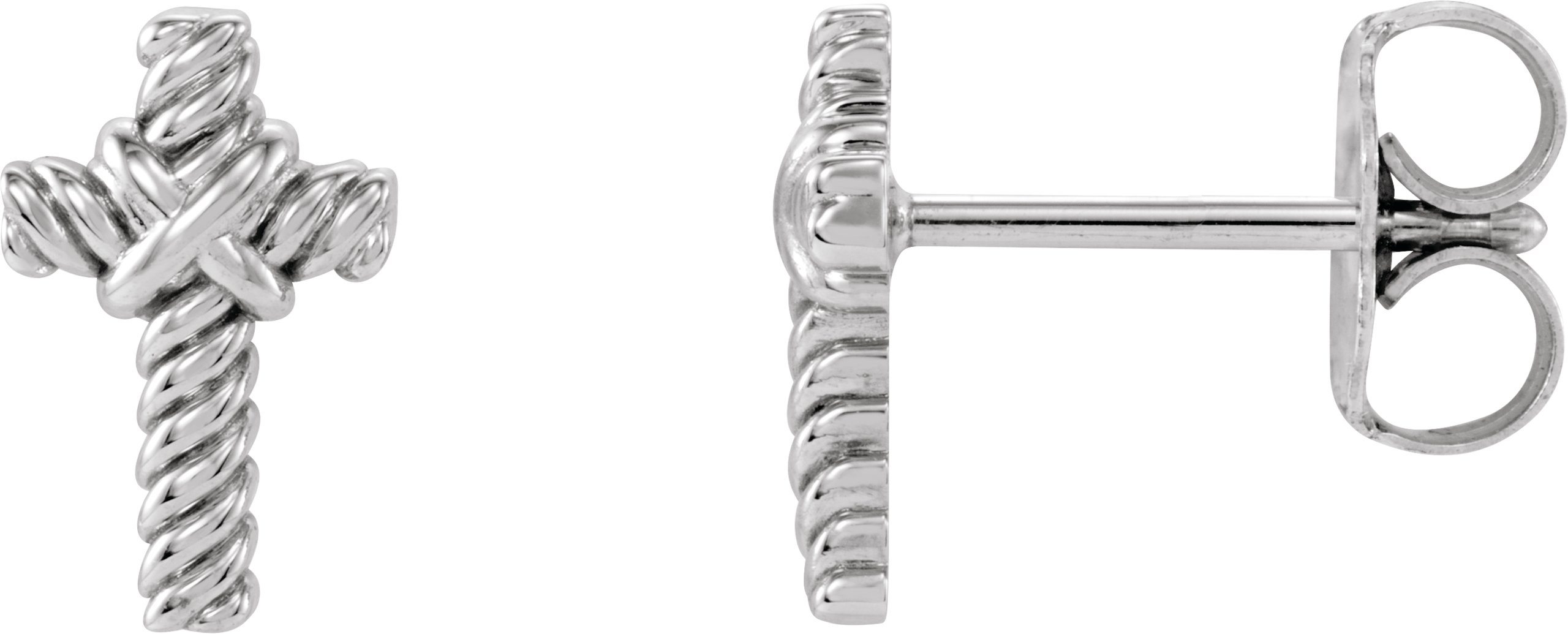 Rope Cross Earrings