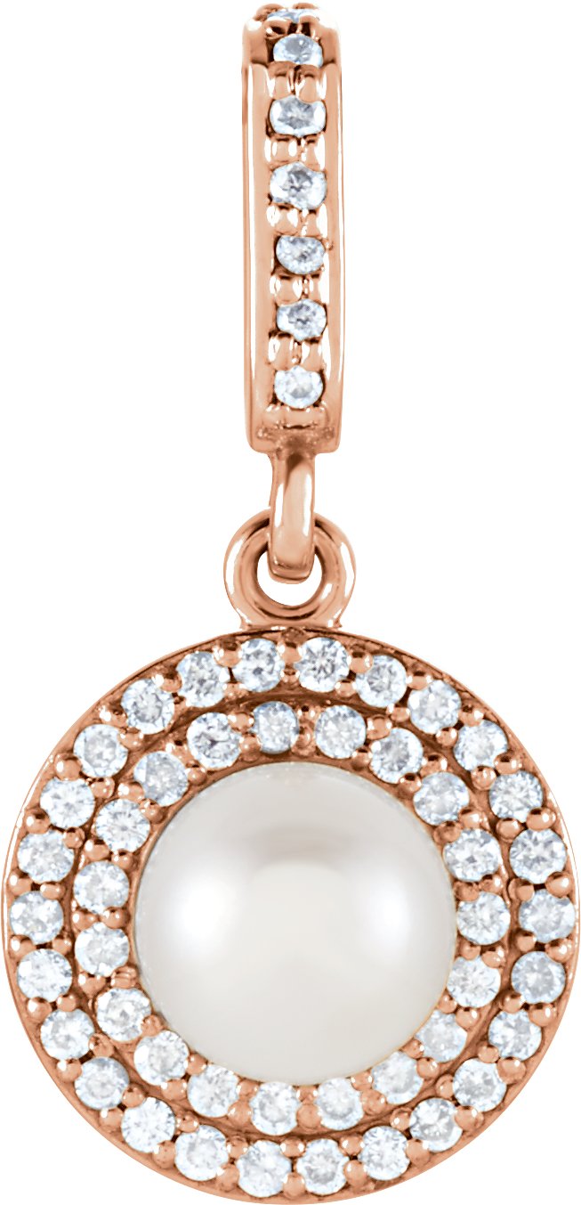 Halo-Style Pearl Pendant
