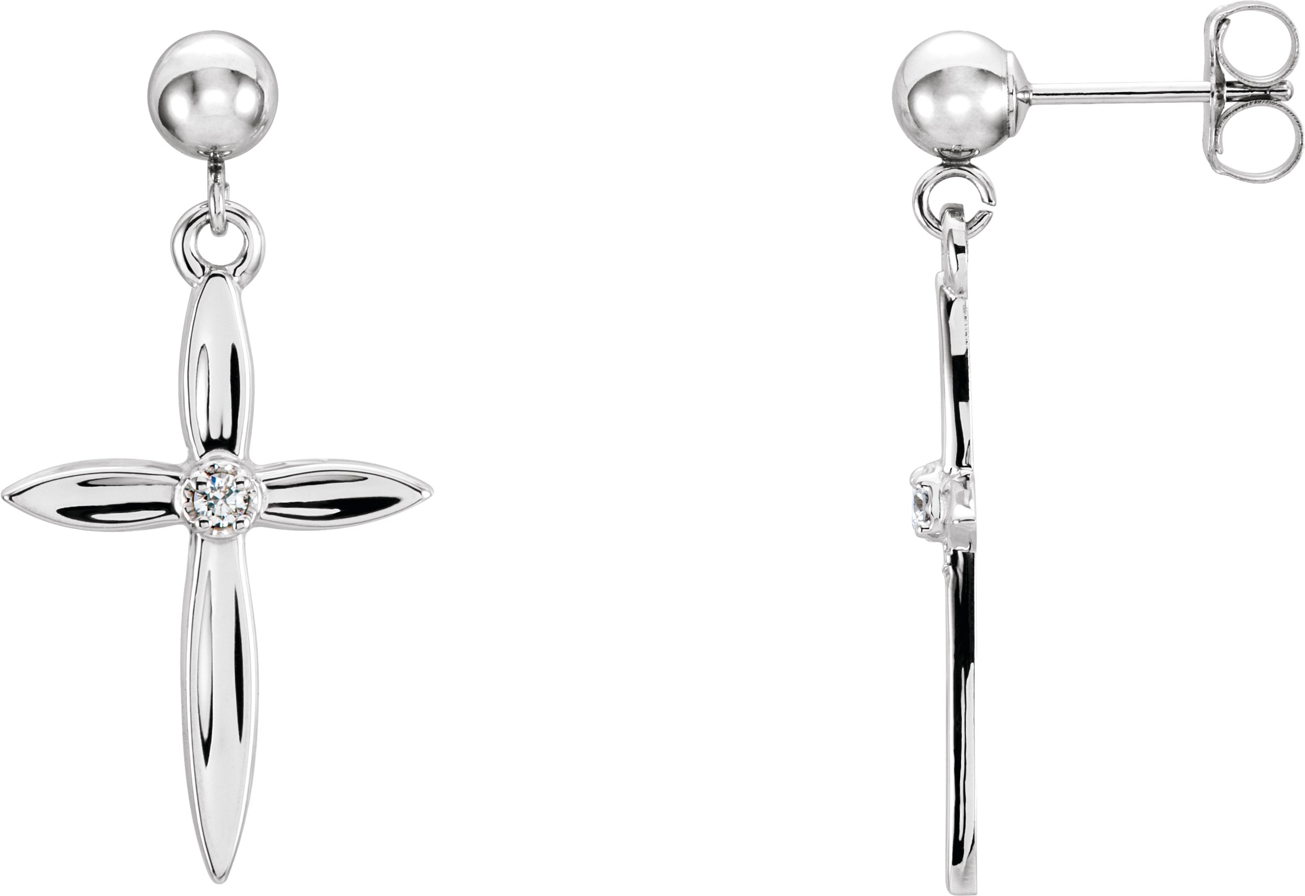 Cross & Ball Earrings