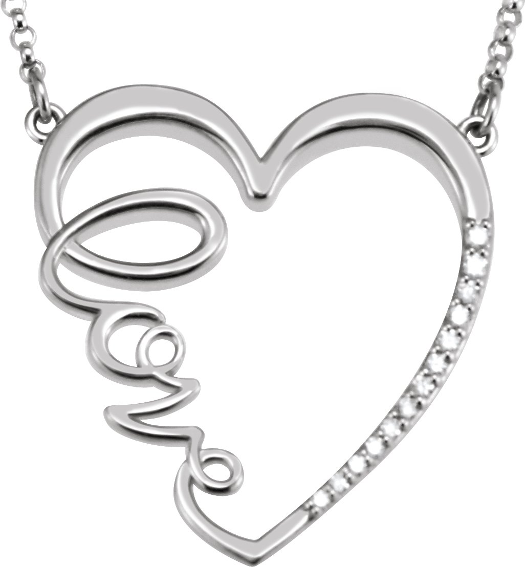 Love Heart Necklace or Center
