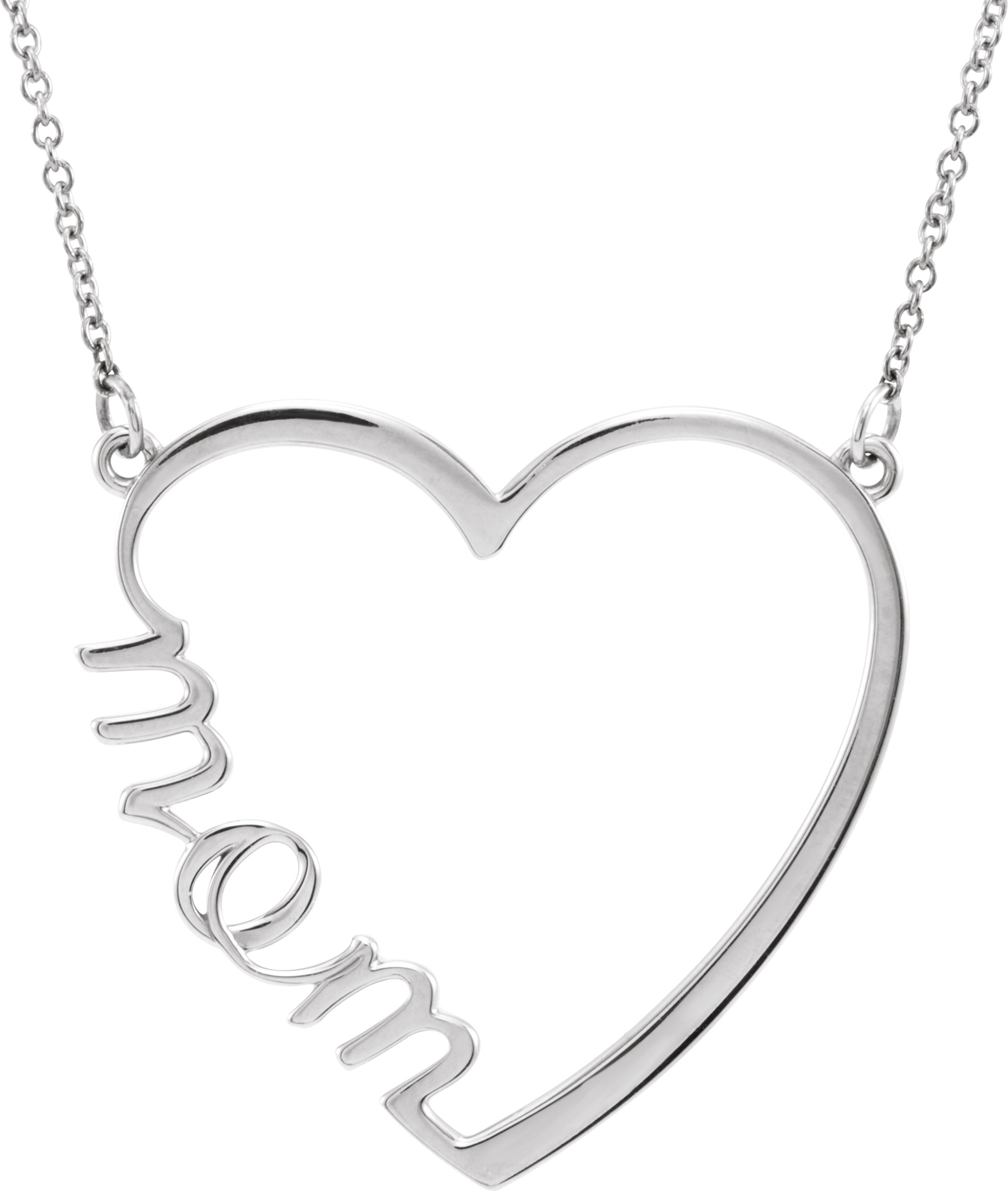 Mom Heart Necklace or Center