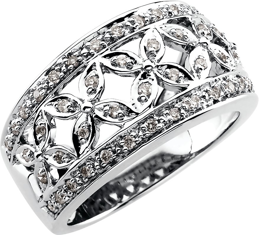 Floral Etruscan-Style Anniversary Band