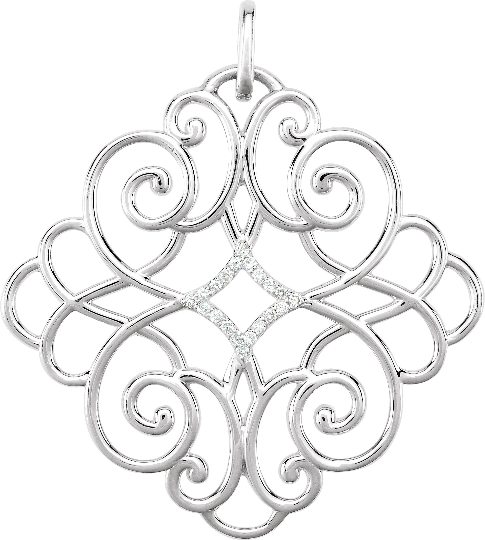 Filigree Scroll Necklace or Pendant
