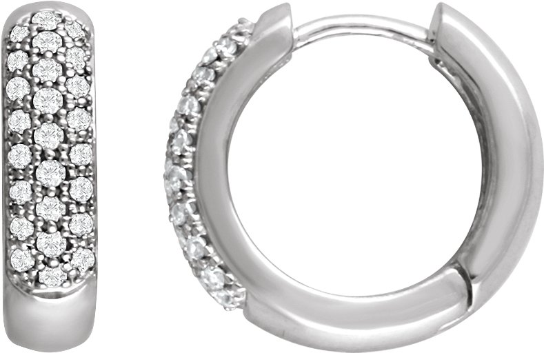 Pavé-Style Hoop Earrings
